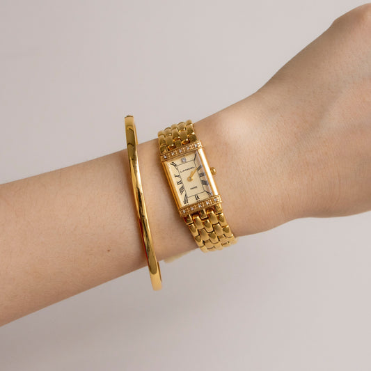 Vintage Lancel Rectangular Gold Watch
