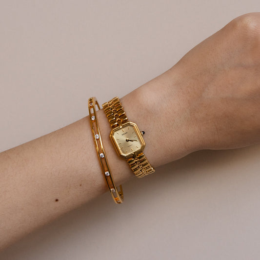 Vintage Rado Rectangular Gold Watch