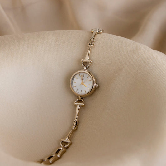 Vintage Citizen Skinny Round Light Gold Watch
