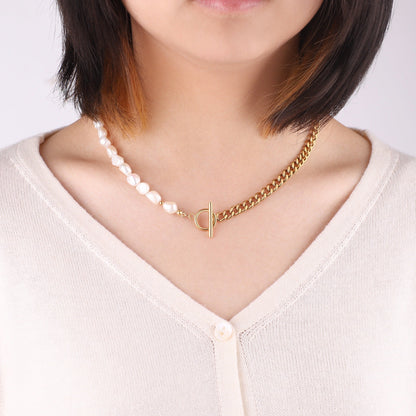 Half Chain Pearl Necklace