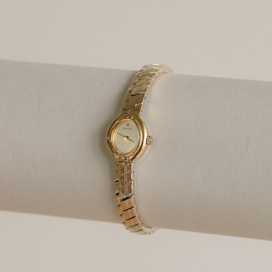 Vintage Citizen Dainty Oval Gold Watch