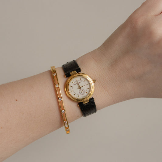 Vintage Pierre Balmain Swiss Straps Gold Watch