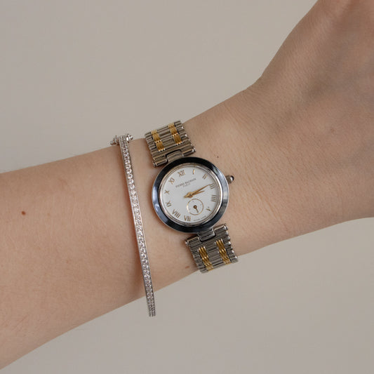Vintage Pierre Balmain Swiss Bezel Two Tone Watch