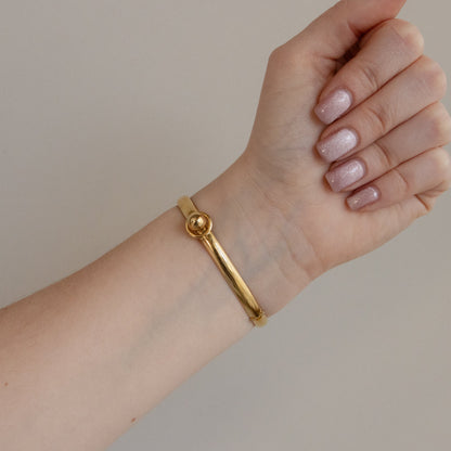 Vintage Seiko Roman Numeral Cuff Gold Watch