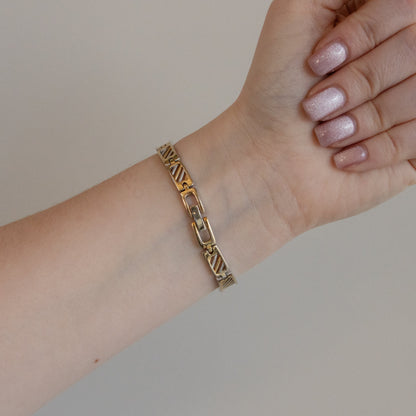 Vintage Dana Ruby Cuff Two Tone Watch
