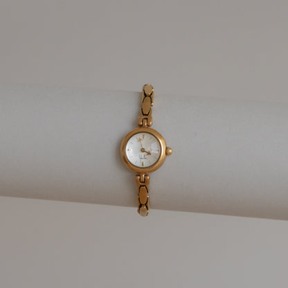 Vintage Sybilla Skinny Round Gold Watch