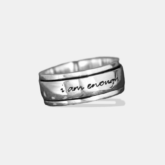 I am Enough Spinning Fidget Ring