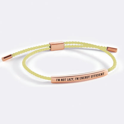 I'm Not Lazy, I'm Energy Efficient Inspire Bracelet