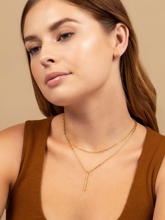 Collar sencillo de doble cadena