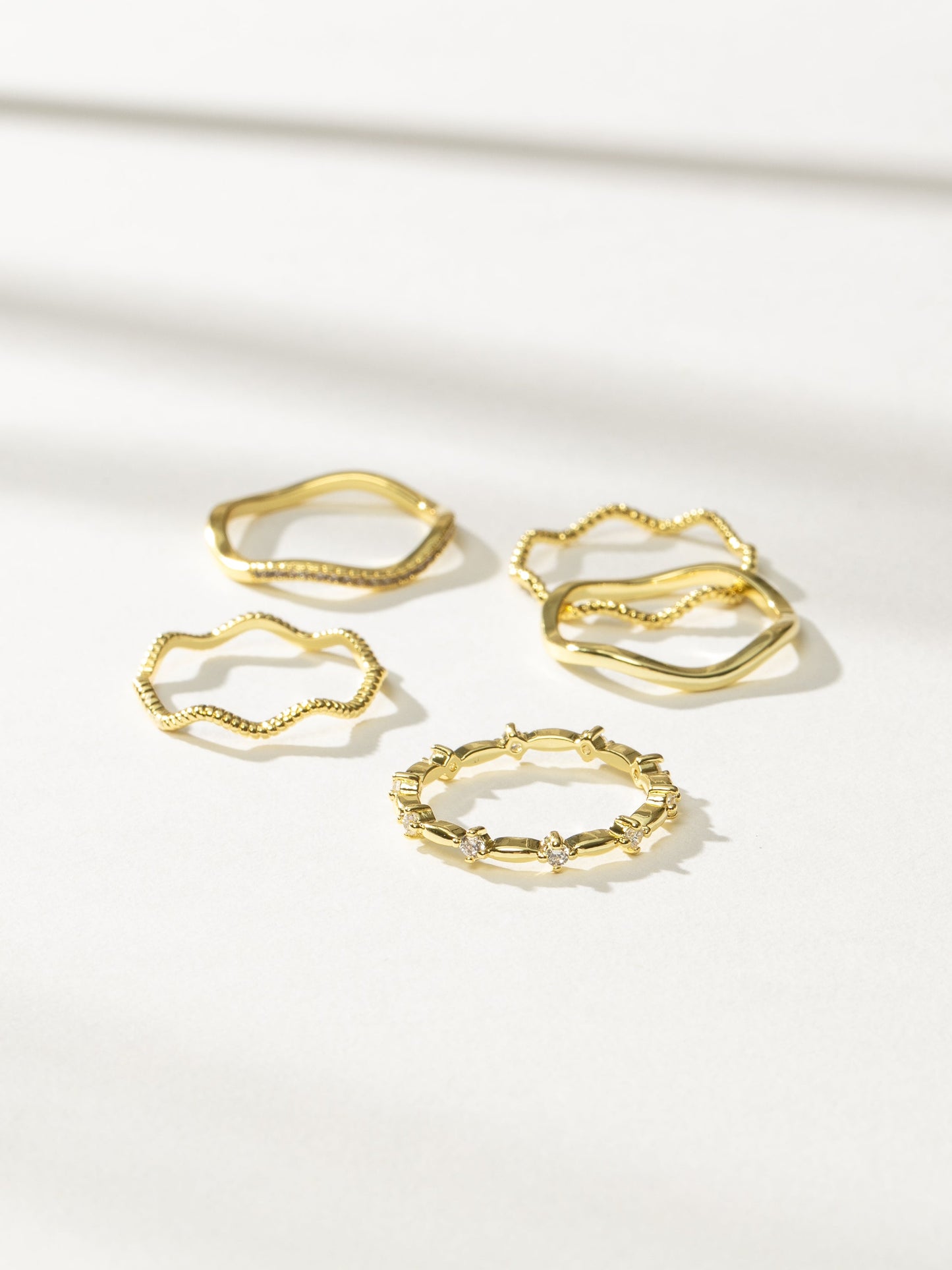 Vintage 5 Layered Ring Set