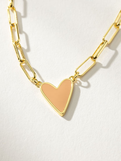 Enamel Heart Necklace