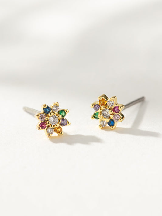 Pendientes de flores de colores