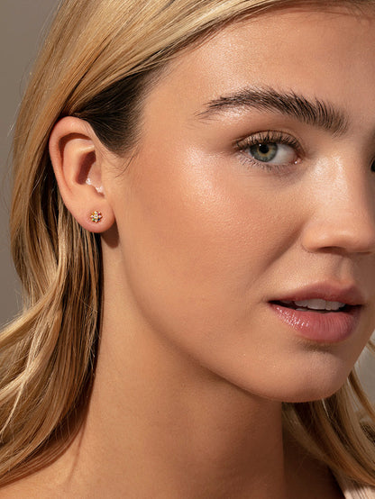 Pendientes de flores de colores