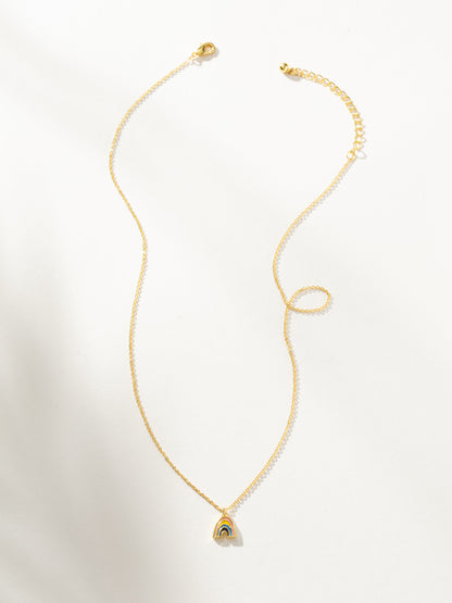Mini collar con colgante de arcoíris