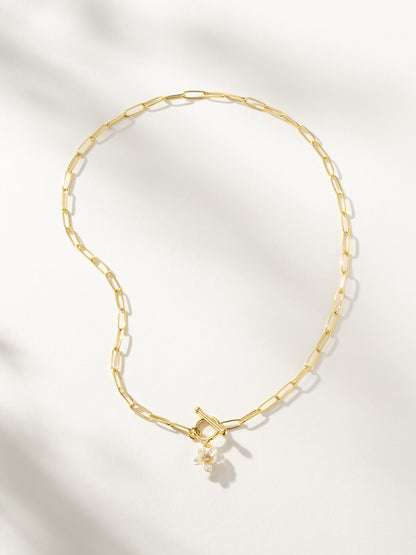 Collar con cadena y colgante "Recogiendo pétalos"