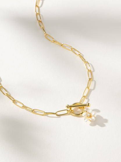 Collar con cadena y colgante "Recogiendo pétalos"