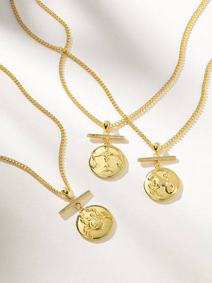 Collar con colgante del zodiaco