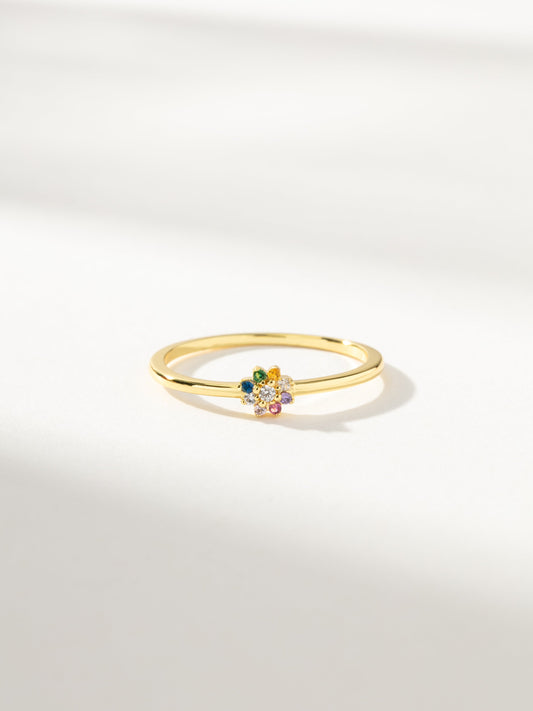 Anillo de flores de colores