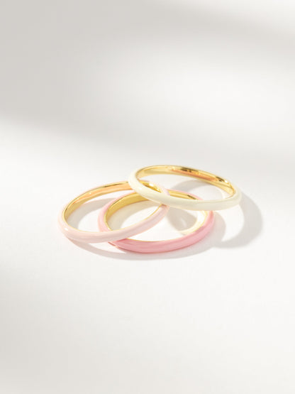 Pink Ombré Ring (Set of 3)