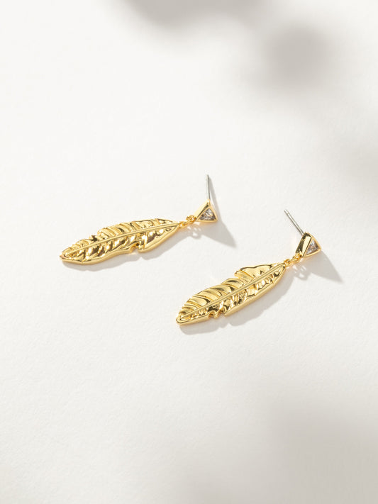 Pendientes de plumas