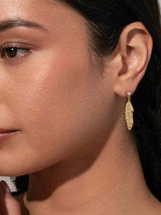 Pendientes de plumas