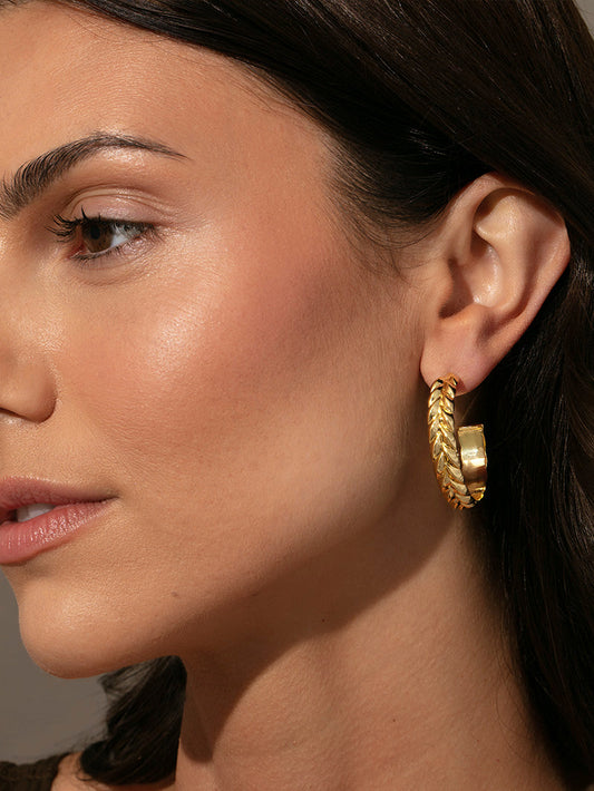 Pendientes de aro de vid