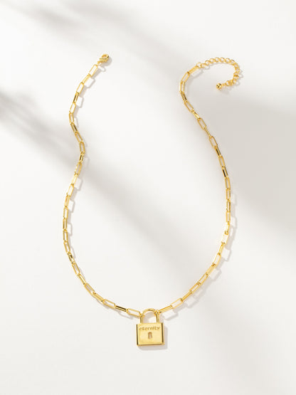 Collar con candado de eternidad
