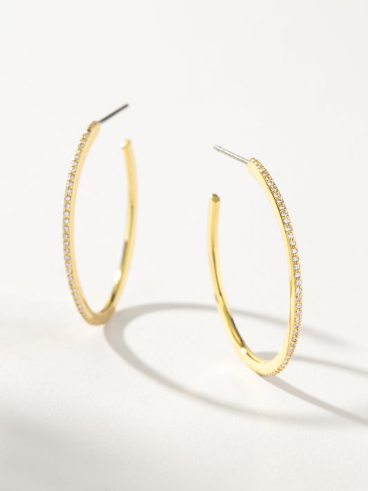 Pendientes de aro con pavé