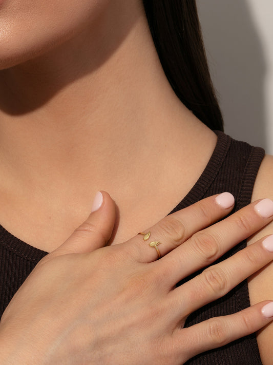 Anillo de alas de ángel