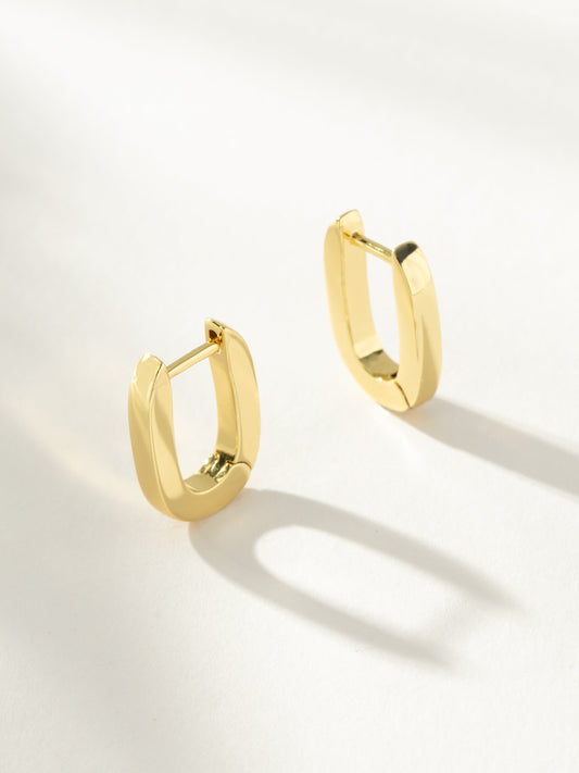 Pendientes ovalados Huggie