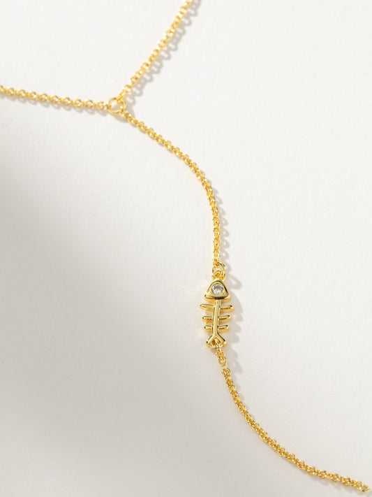 Collar de lazo con espina de pescado