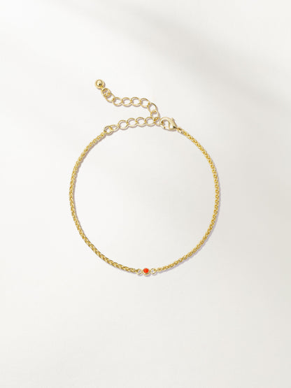Armband mit Edelsteinen und Kette