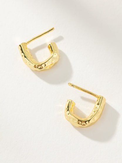 Hammered Hoop Earrings