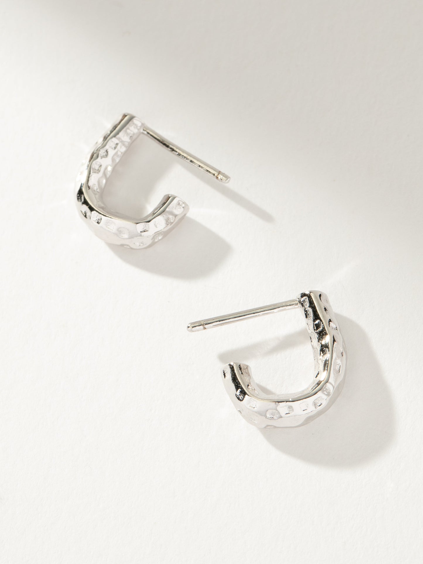 Hammered Hoop Earrings