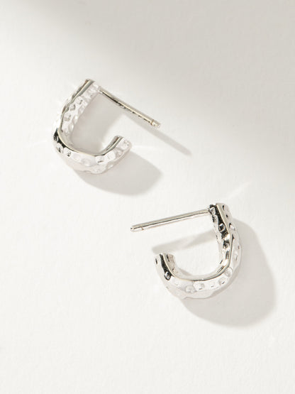 Hammered Hoop Earrings