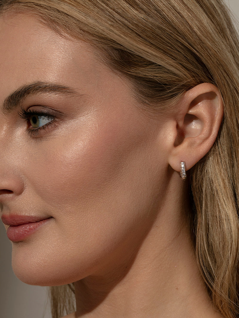 Hammered Hoop Earrings