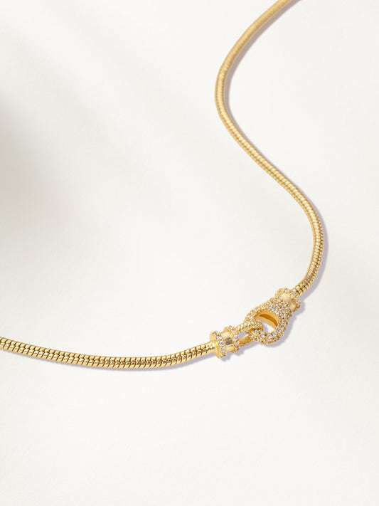 Collar de cadena de serpiente encerrado