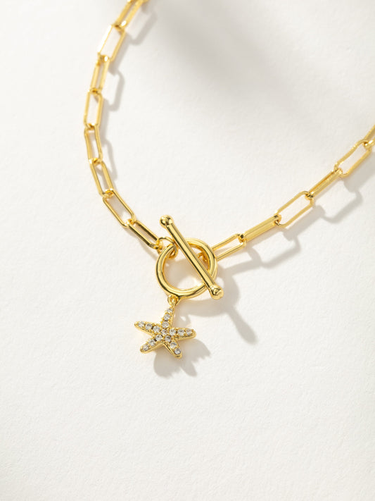 Collar con colgante y cadena de estrella de mar