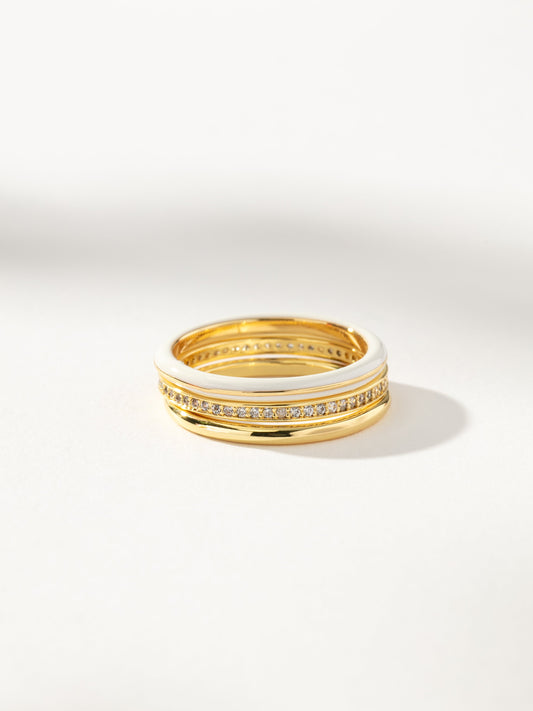 White Hot Forever Ring (Set of 3)