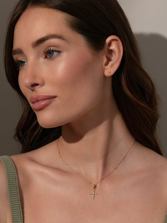 Kristallisierter Kreuzanhänger