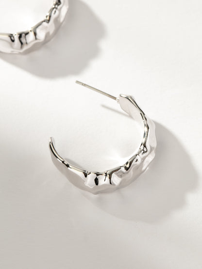 Crushed Hoop Earrings