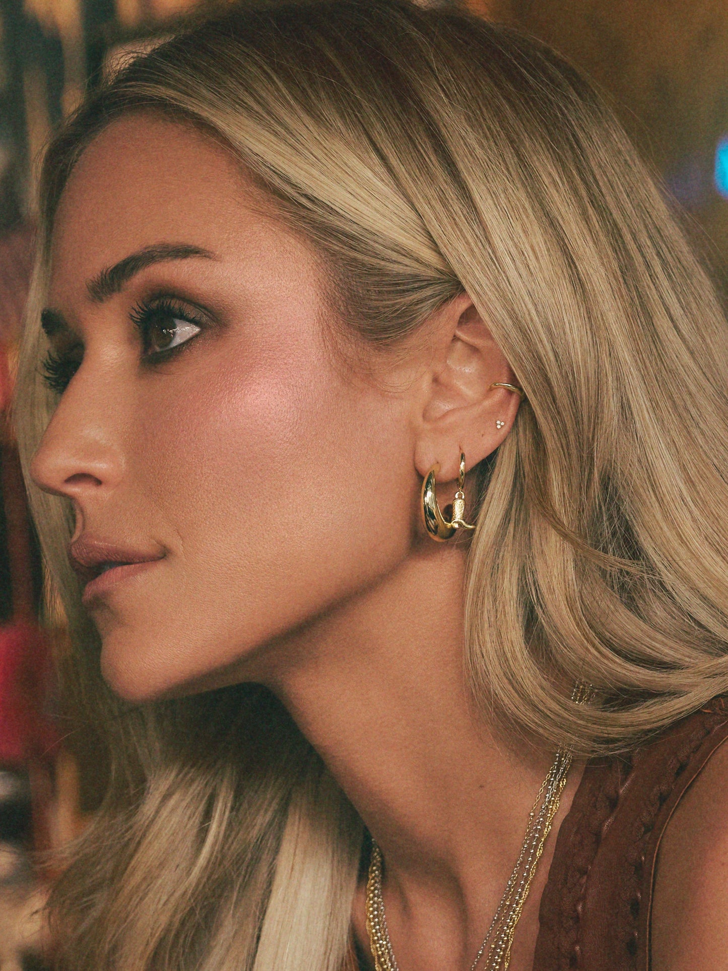 Pendientes de aro con forma de cúpula