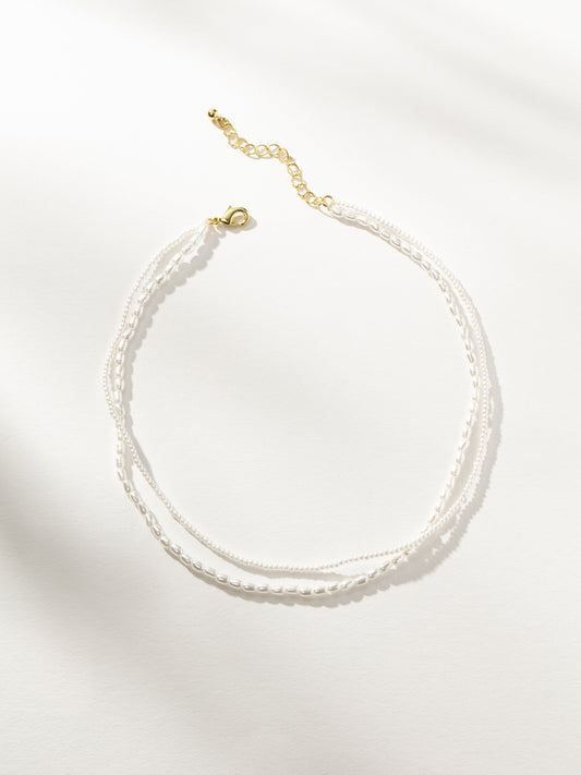 Collar de perlas en capas
