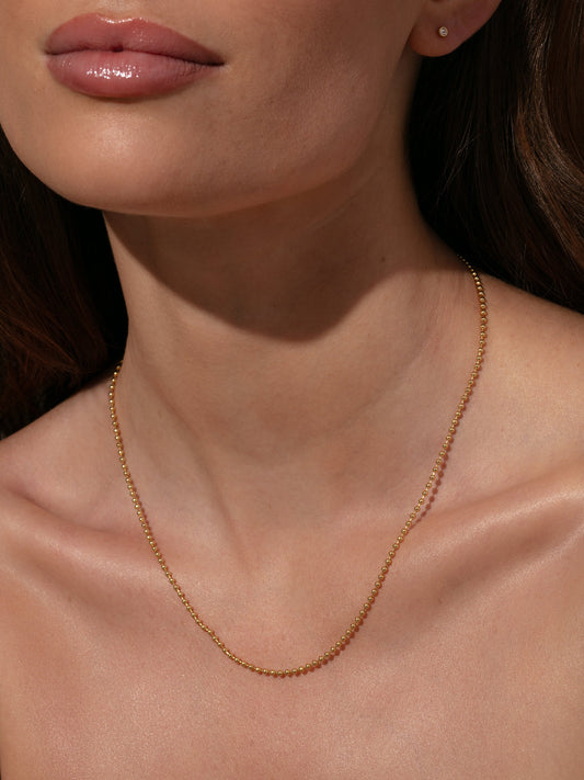 Collar de cadena de bolas simple
