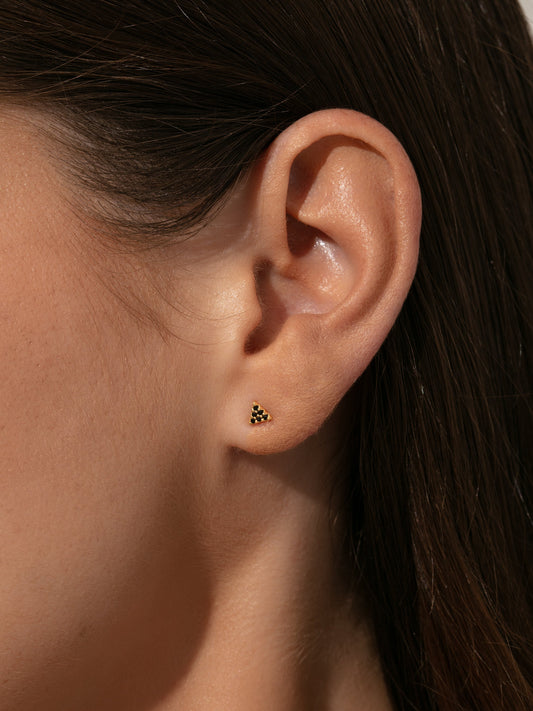 Pendientes triangulares Black Beauty