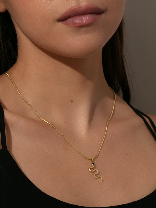 Collar con colgante de serpiente