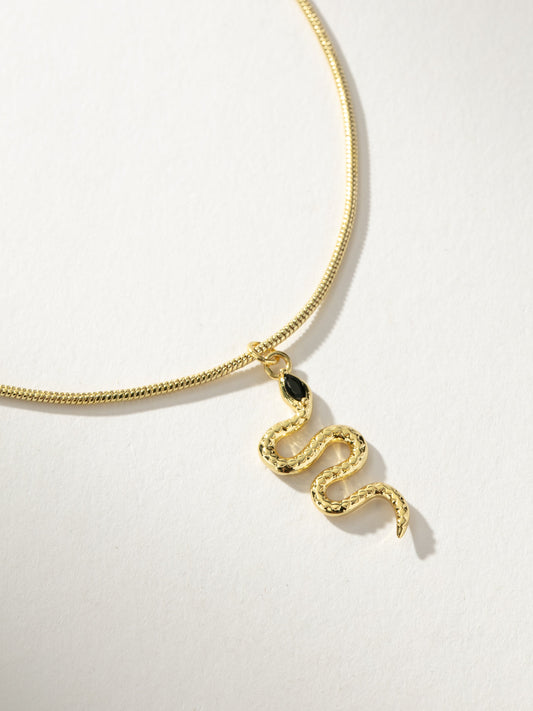 Collar con colgante de serpiente