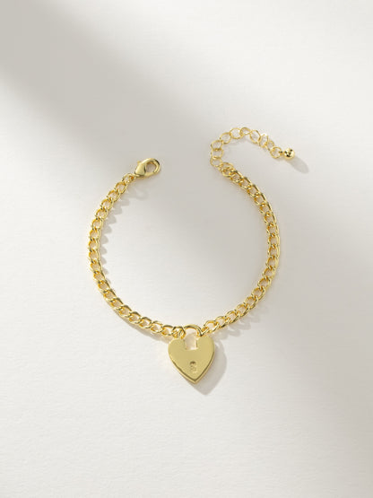 Love on Lock Heart Bracelet