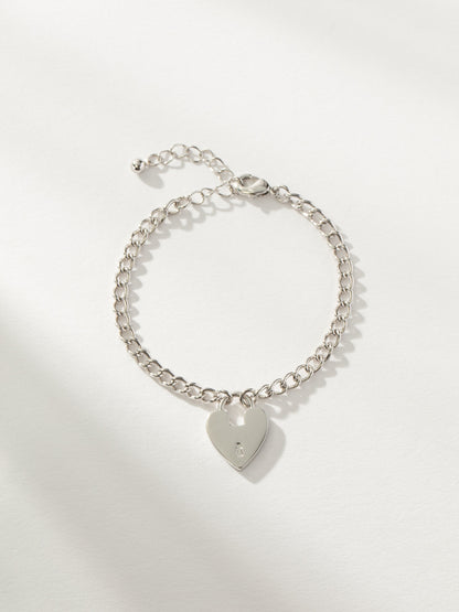 Love on Lock Heart Bracelet