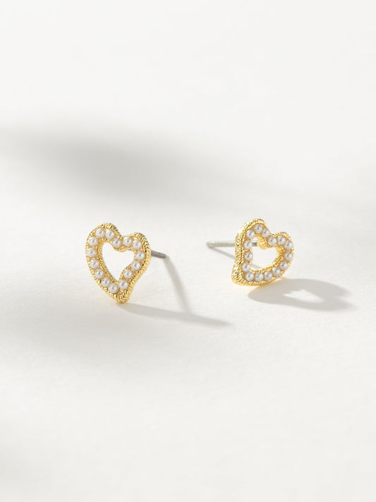 Pendientes de corazón con forma de coqueteo